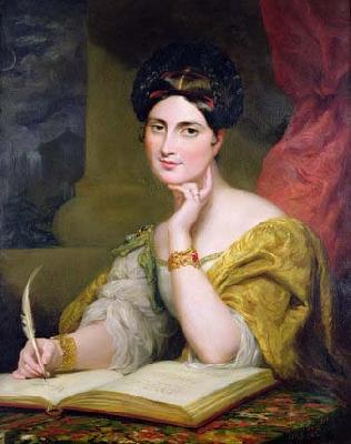 George Hayter The Hon. Mrs. Caroline Norton, society beauty and author, 1832 oil painting image